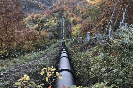 第三発電所の水圧鉄管